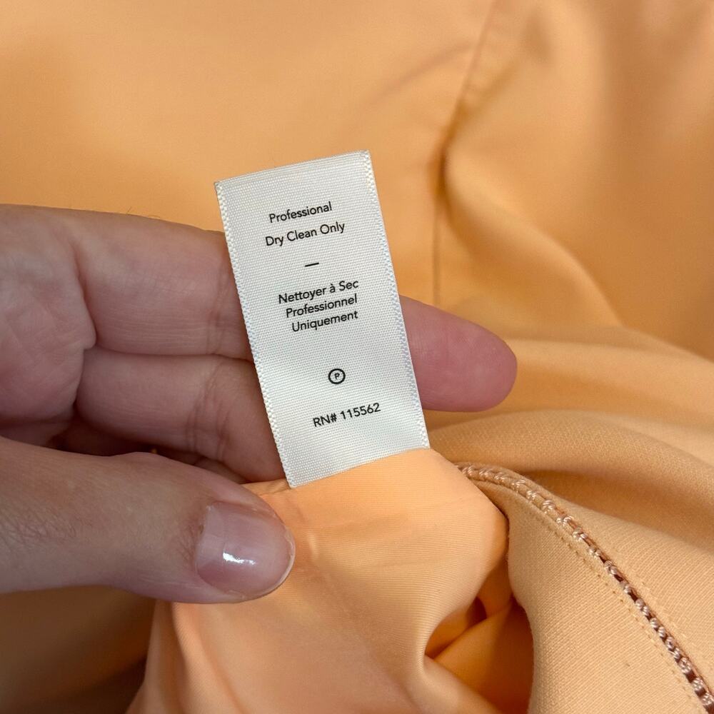 Elizabeth and James Reeves Mini Dress 10 Tangerine Halter Sheath Cocktail NWT - Picture 10 of 11